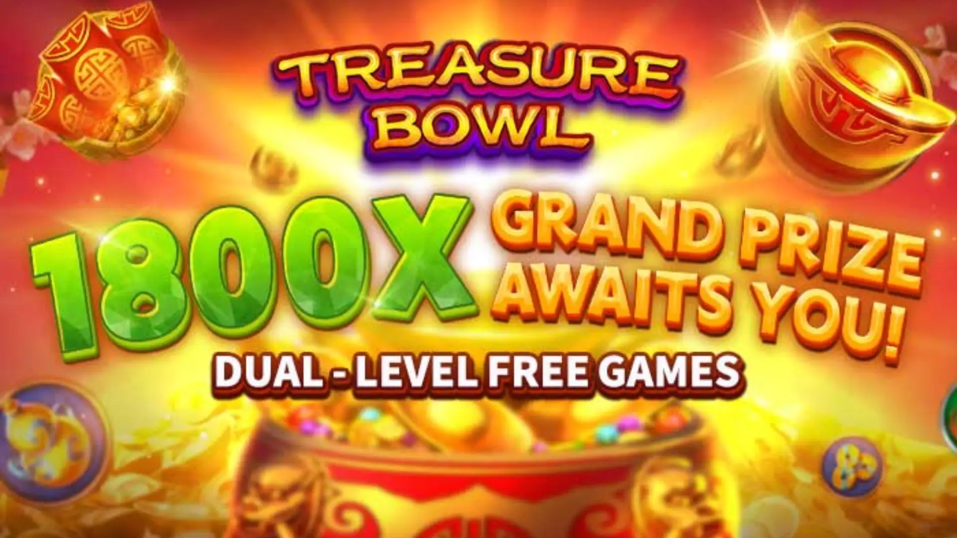 Multiplicadores Treasure Bowl w78 - 7777x Máximo com Tigela Dourada